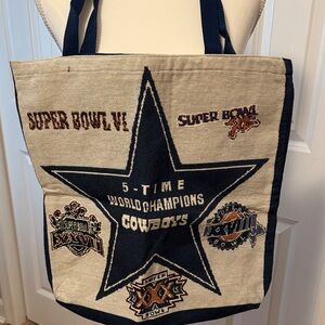 Dallas Cowboys Beige and Navy Tote Bag